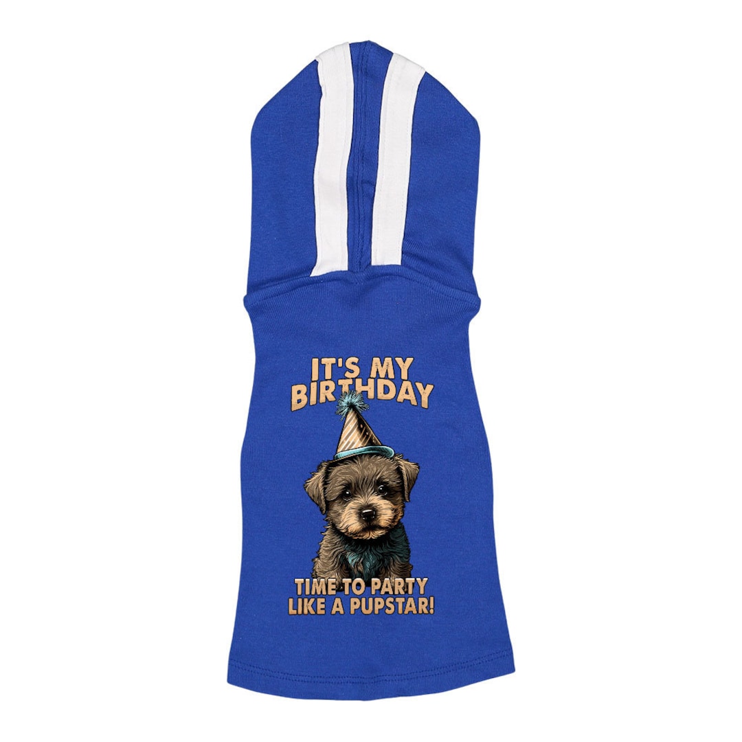 Its My Birthday Dog Shirt With Hoodie Pupstar Dog Hoodie Etsy