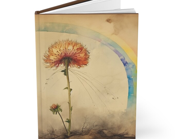 Rainbow Journal Rainbow Diary Botanical Journal Cottagecore Diary Rainbow Notebook Botanical Notebook Fairy Notebook Fantasy Gift for he
