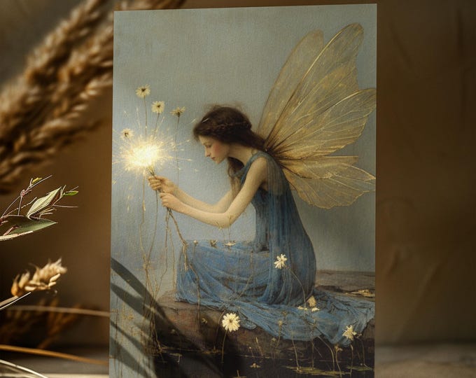 FAIRY MINI ART Fairy Postcard Fantasy Art Fantasy Postcard Fairytale Postcard Gothic Art Whimsical Art Whimsical Card Fairy Birthday Card