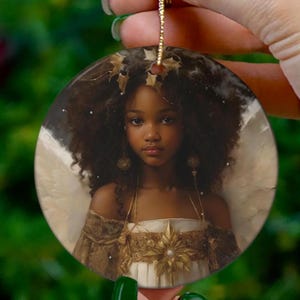 AFRICAN AMERICAN CHRISTMAS Angel Ornament, Black Interest Christmas Ornament, African American Angel, Black Santa, Black Jesus, Diverse