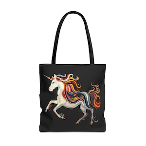 Unicorn Tote Unicorn Purse Unicorn Reusable Bag Unicorn Library Bag Fairytale Purse Fantasy Purse Fairytale Bag Fantasy Lover Gift Fairycore