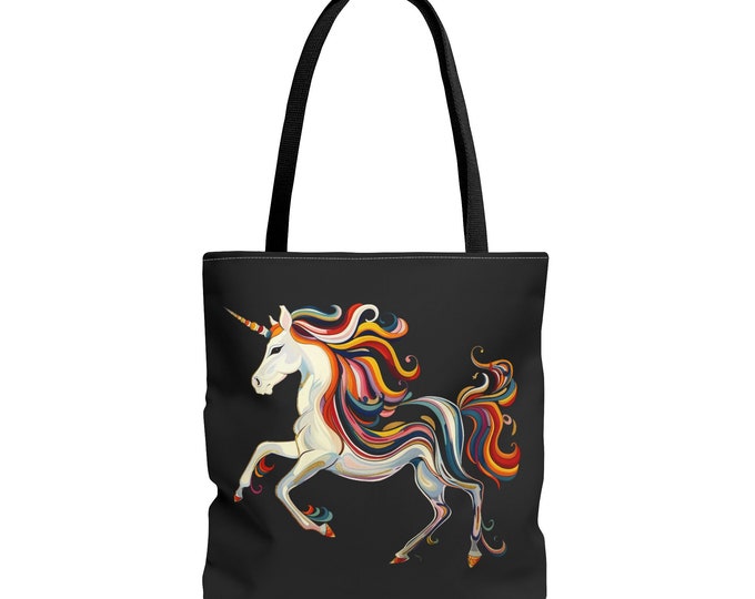 Unicorn Tote Unicorn Purse Unicorn Reusable Bag Unicorn Library Bag Fairytale Purse Fantasy Purse Fairytale Bag Fantasy Lover Gift Fairycore