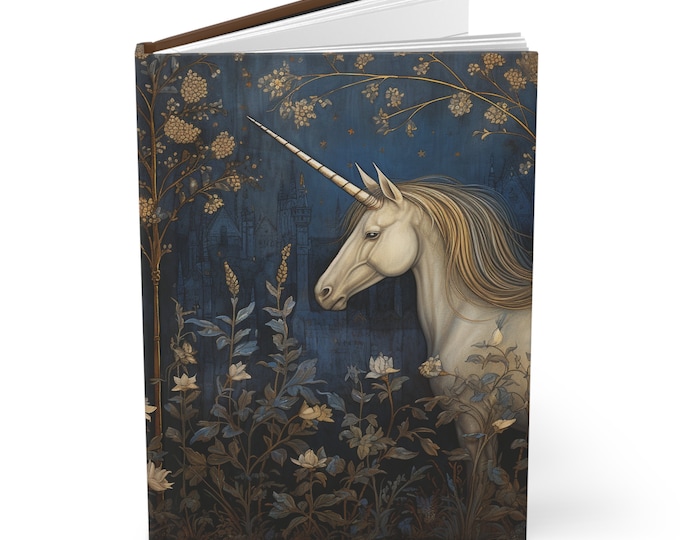 Unicorn Notebook, Unicorn Diary, Unicorn Journal, Fantasy Notebook, Unicorn Tapestry Journal, Fairycore Journal, Fairycore Notebook,