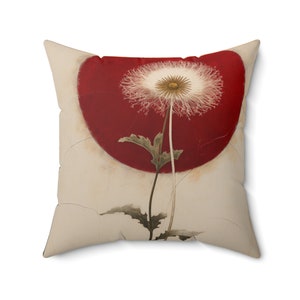 RED MOON PILLOW, Cottagecore Pillow, Boho Pillow, Cottagecore Cushion, Boho Cushion, Red Home Accent, Red Room Decor