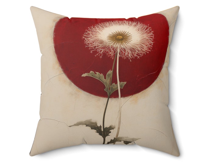 RED MOON PILLOW, Cottagecore Pillow, Boho Pillow, Cottagecore Cushion, Boho Cushion, Red Home Accent, Red Room Decor