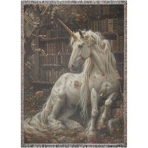 Unicorn Tapestry Blanket Fantasy Home Decor Fairytale Room Accent Unicorn Throw Unicorn Blanket Unicorn Wall Hanging Gift for Unicorn Lover