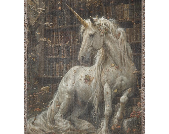 Unicorn Tapestry Blanket Fantasy Home Decor Fairytale Room Accent Unicorn Throw Unicorn Blanket Unicorn Wall Hanging Gift for Unicorn Lover