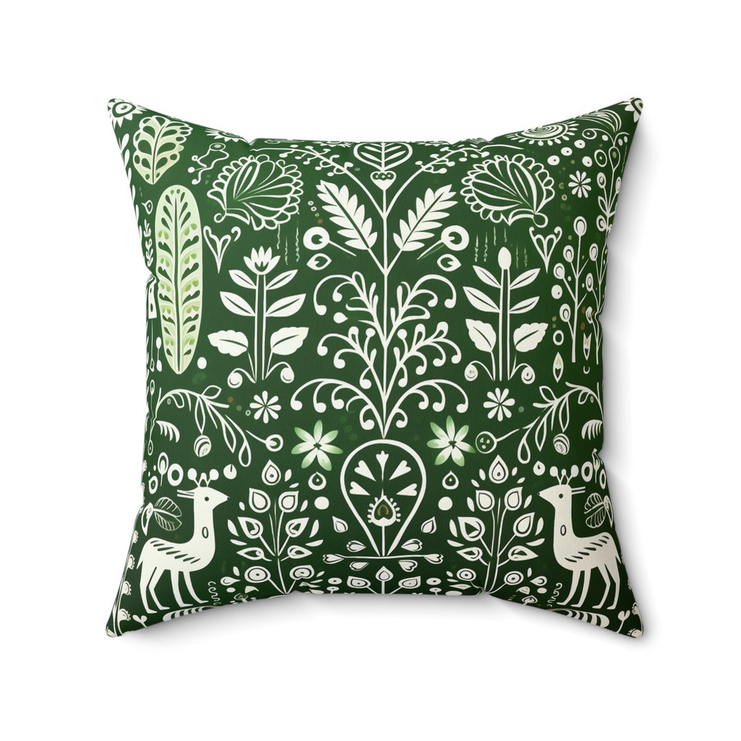 GREEN DOUBLE SIDED Scandinavian Pillow Green Scandinavian Home Accent green-double-sided-scandinavian-pillow-green-scandinavian-home-accent