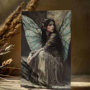 FAIRY MINI ART Cartão postal de fadas Arte de fantasia Cartão postal de fantasia Cartão postal de conto de fadas Arte gótica Arte caprichosa Cartão caprichoso Cartão de aniversário de fada