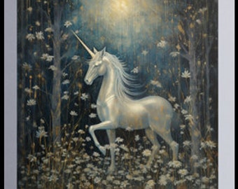 Pegatina de unicornio con lámina de plata, pegatina de unicornio de fantasía, pegatina de unicornio para portátil, pegatina de fantasía, pegatina para botella de agua, pegatina de cuento de hadas, regalo para ella
