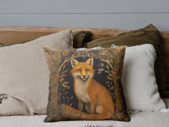 FUCHS KISSEN Fuchs Liebhaber Kissen Rustikales Kissen Cottagecore Kissen Fuchs Raum Akzent Fuchs Home Dekor Fairycore Kissen Dekoratives Geschenk