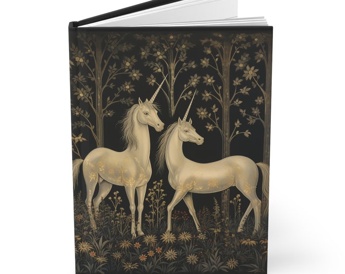 UNICORN JOURNAL, Unicorn Tapestry Journal, Unicorn Notebook, Fantasy Notebook, Unicorn Diary, Fantasy Diary, Fairycore Diary