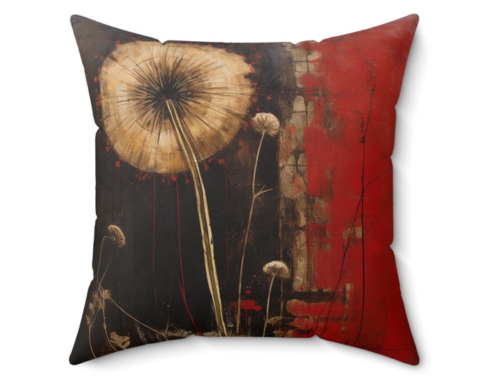 RED PILLOW Red Home Accent Dark Academia Decor
