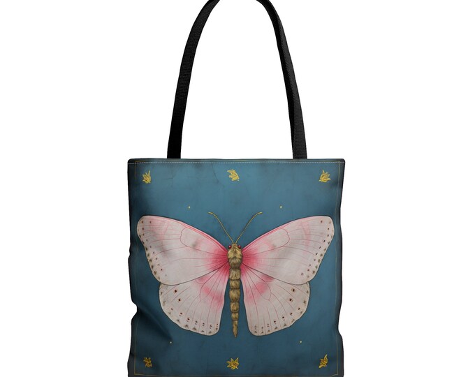 PINK BUTTERFLY TOTE bag Cottagecore Tote bag Fairycore Bag Fairycore Totebag Pink Butterfly Purse Cottagecore Tote Fairy Purse Gift for Her
