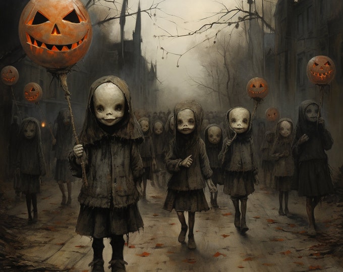 SPOOKY 3inch HALLOWEENLAND STICKER #1 - "The Haunt Parade" 3inches - Scary, Spooky, Creepy, Halloween, Trick or Treat