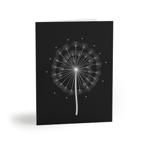 CARTA INVERNALE DENTE DI LEONE, Biglietto di Natale vuoto, Biglietto di Natale Boho, Biglietto di Natale con fiori di campo, Biglietto di auguri Boho,