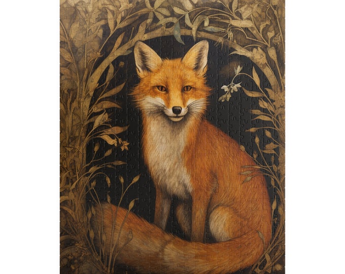 500 PIECE FOX PUZZLE, Cottagecore Puzzle, Wildlfie Puzzle, 500 Piece Puzzle