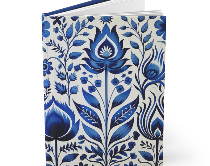 SCANDINAVIAN BLUE JOURNAL, Scandinavian Hardcover Diary, Blue Diary, Scandinavian Notebook, Fairycore Notebook