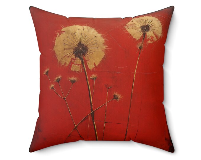 DANDELION GOTHIC PILLOW, Gothic Home decor, Cottagecore Pillow, Fairycore Pillow, Cottagecore Cushion, Fairycore Cushion, Boho Cushion,