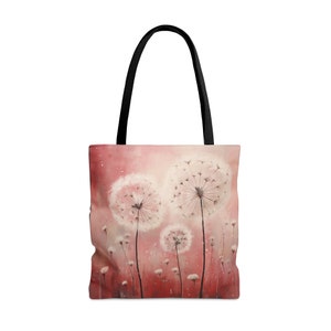 PINK DANDELION PURSE, Pink Dandelion Bag, Dandelion Bag, Dandelion Purse, Pink Cottagecore Bag, Cottagecore Purse, Fairycore Purse