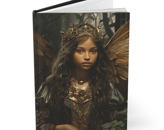 Latina Fairy Princess Hardcover Diary/Journal/Notebook -- Fairycore Notebook, Cottagecore Notebook