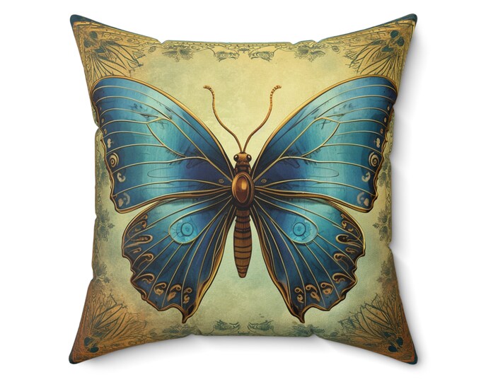 BUTTERFLY PILLOW 2 SIZES! Cottagecore Pillow, Cottagecore Cushion, Fairycore Pillow, Fairycore Cushion, Butterfly Lover Pillow