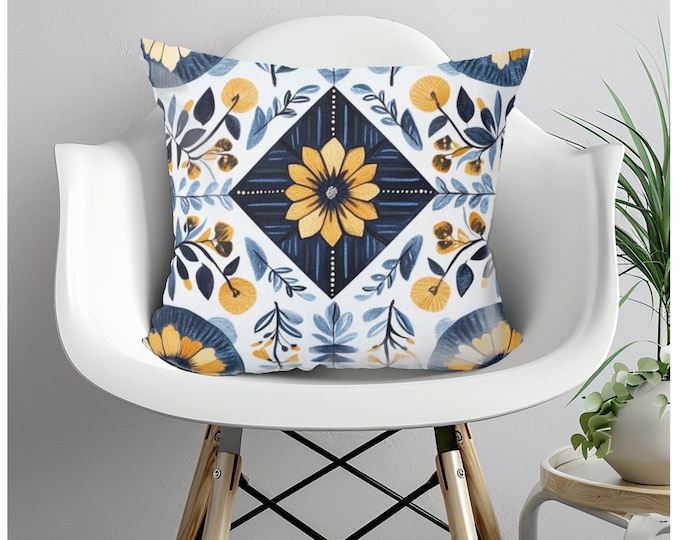Scandinavian Pillow Scandinavian Cushion Scandinavian Home Decor Folk Art Pillow Folk Art Cushion Nordic Pillow Nordic Cushion Gift for Her