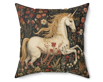 Unicorn Art | Unicorn Tapestry Pillow| Unicorn Accent Pillow | Unicorn Home Decor | Fantasy Pillow | Fantasy Home Decor | Unicorn Cushion