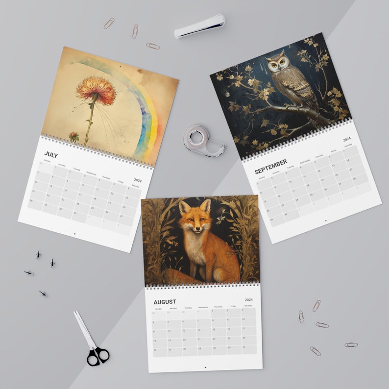 2024 COTTAGECORE CALENDAR, 2024 BOHO Calendar, 2024 Fairycore Calendar