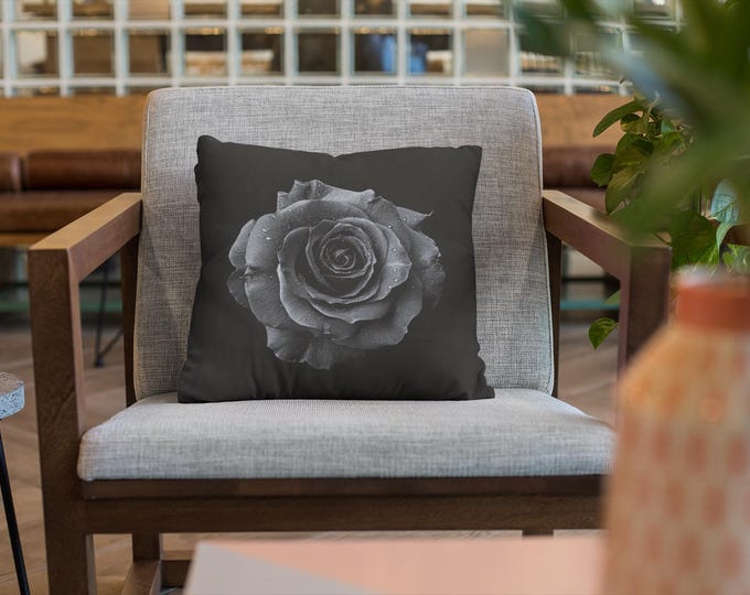 Gothic Rose Pillow | Gothic Pillow | Dark Academia Pillow | Dark Academia Cushion | Witchy Decor | Goblincore Pillow | Goblincore Cushion