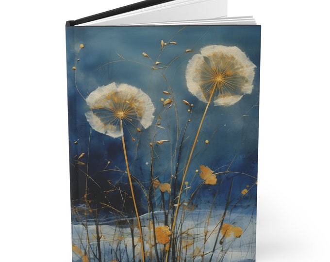 DANDELION HARDCOVER JOURNAL, Fairycore Journal, Cottagecore Journal, Cottagecore Diary, Fairycore Diary,