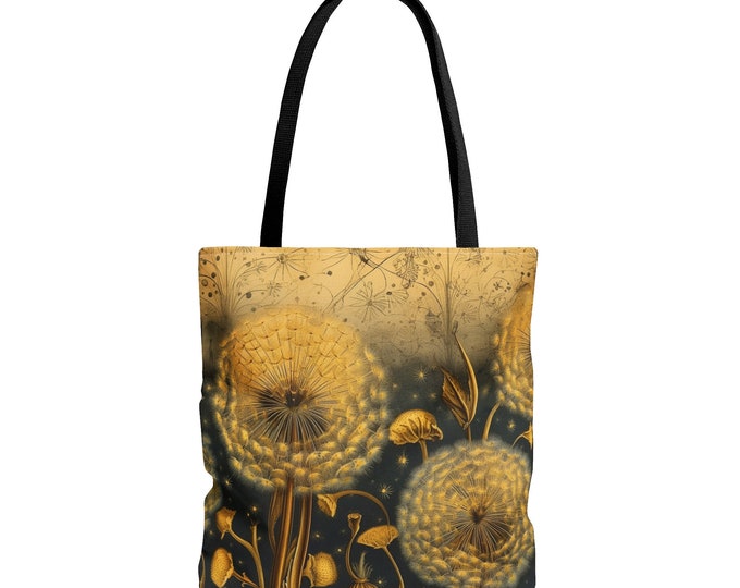 Fairycore Tote Dandelion Tote Goblincore Tote Goblincore Purse Cottagecore Purse Cottagecore Reusable Bag Dark Academia Bag Gift for Her