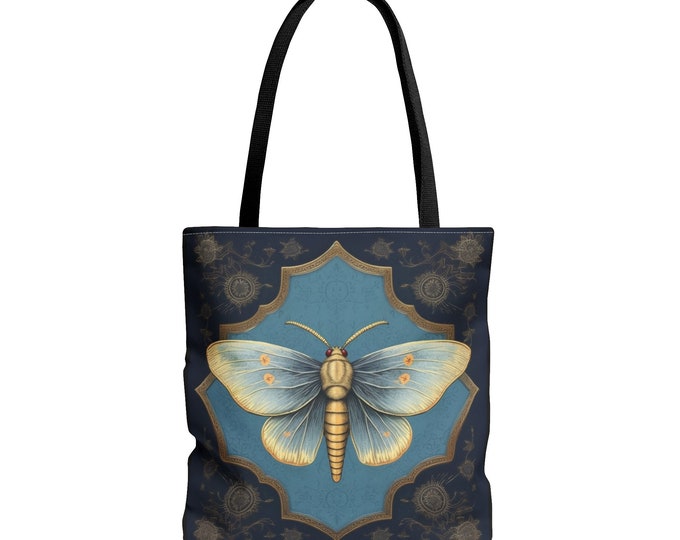 Blue Moth Tote Bag (18 x 18)