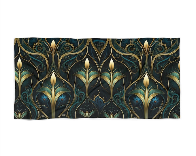 Elven Beach Towel - Fantasy Beach Blanket, Magical Summer Towel, Gifts for Elf Lovers, Nature Inspired Bath Towel, Ethereal Poolside