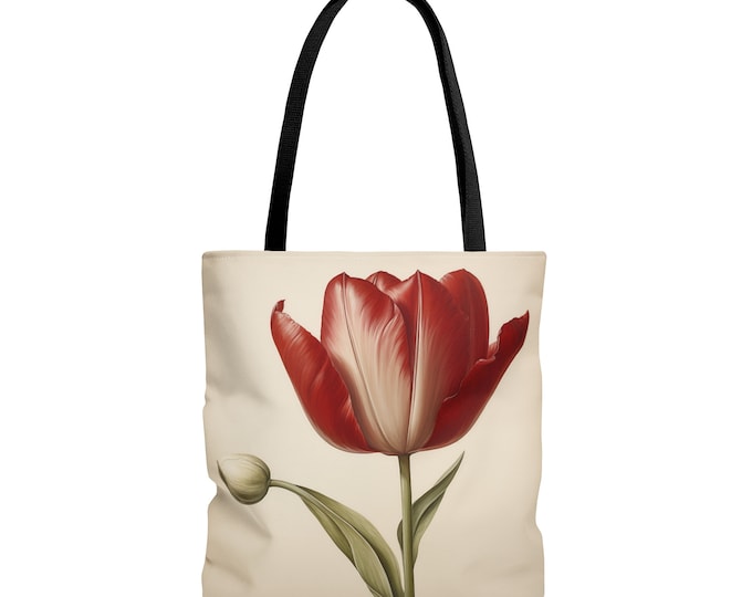 Botanical Reusable Bag Botanical Purse Botanical Market Bag Tulip Lover Bag Tulip Purse Cottagecore Market Bag Gift for her