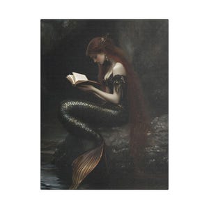 Gothic Mermaid Print (12 x 16,) Mermaid Print, Mermaid Home Decor, Fantasy Art Print, Fairytale Print, Dark Siren Art, Fantasy Gift for Her