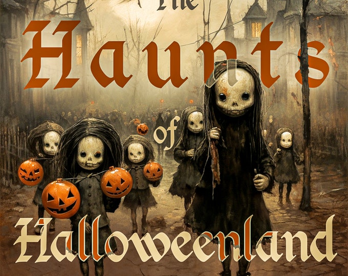 The HAUNTS OF HALLOWEENLAND Childrens Halloween Book, Self published Halloween Book, Children's Halloween Story, Halloween Poem, Scary Story