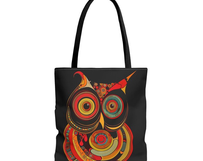 Sassy Owl Tote Bag, Owl Purse, Owl Lover Bag, Owl Reusable bag, Boho Purse, Boho Bag