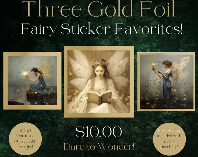 FAIRY STICKER LOT Fantasy Stickers Fairytale Stickers Fairy Lover Gift Junk Journal Stickers Whimsical Stickers Fairy Laptop Decal Gift for