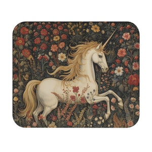 Einhorn Maus Pad, Einhorn Tapisserie Maus Pad, Fantasy Maus Pad, Fairycore Maus Pad, Märchen Maus Pad
