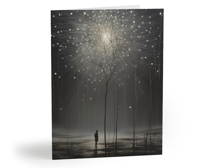 HAPPY NEW YEAR Card, Fantasy New Year's Card, Fairycore New Year Card, Cottagecore New Year Card, Whimsical New Year Card