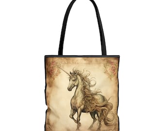 TORBA NA RAMIĘ JEDNOROŻCA Torba na zakupy jednorożca Torba na gobelin jednorożca Torba typu tote Torba dla wielbiciela jednorożców Prezent dla niej Magiczny prezent fantasy