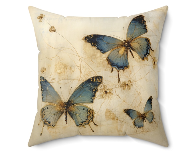 BUTTERFLY PILLOW, Cottagecore Pillow, Cottagecore Cushion, Fairycore Pillow, Butterfly Home Decor, Butterfly Cushion, Boho Decor Romantic
