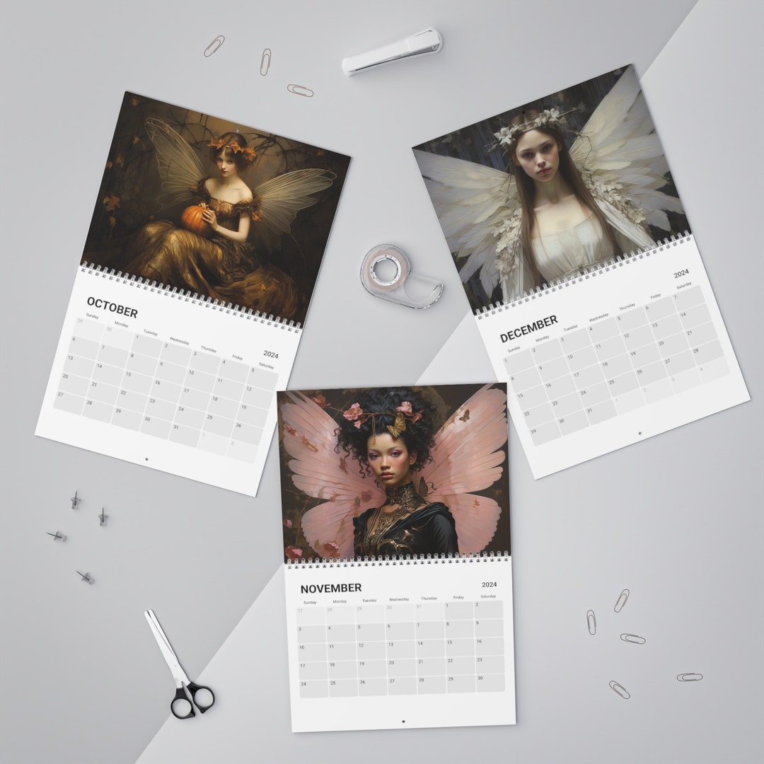 FAIRIES 2024 CALENDAR, Fairy Calendar, Fantasy Calendar, Fairycore