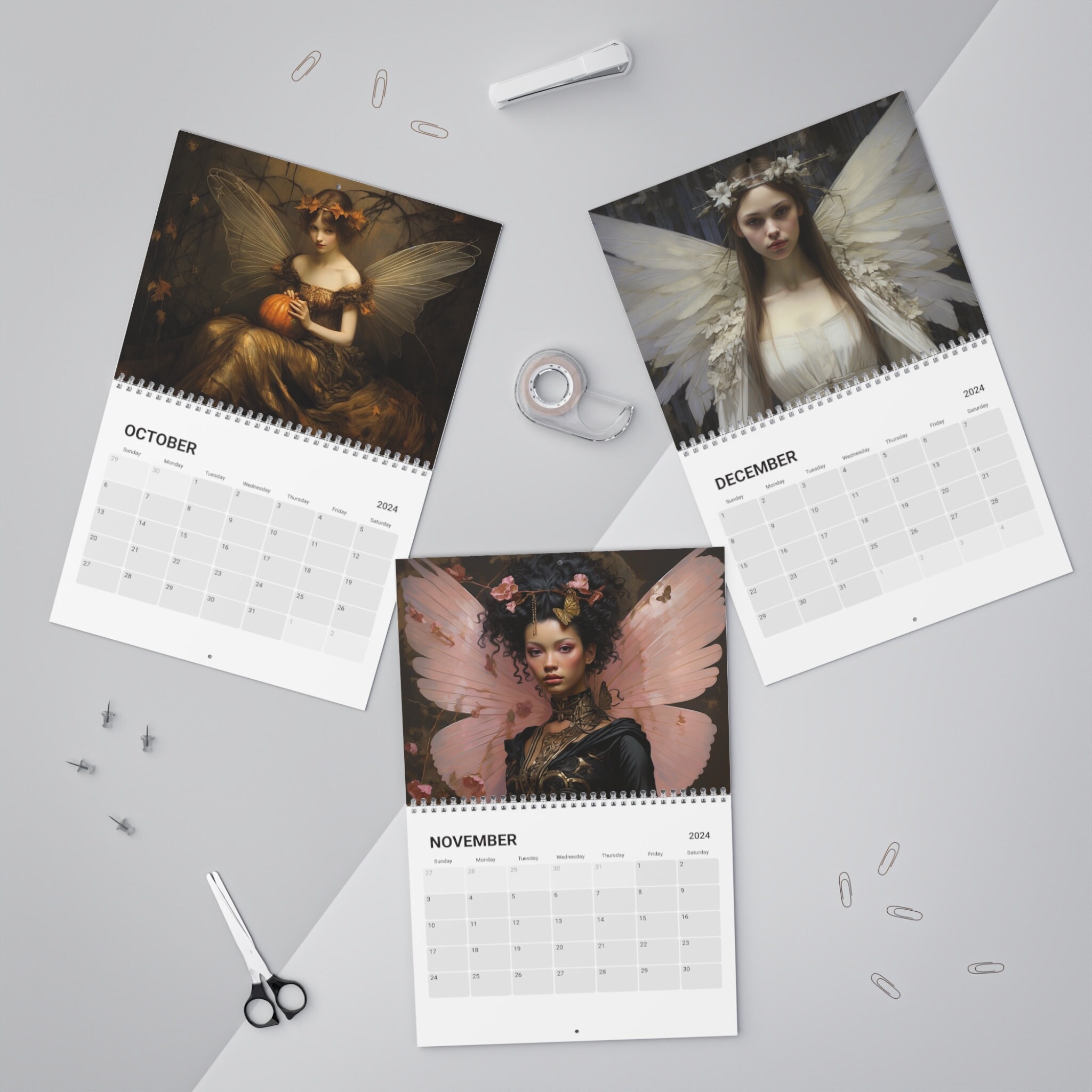 FAIRIES 2025 CALENDAR, Fairy Calendar, Fantasy Calendar, Fairycore