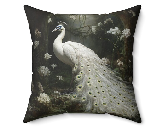 Winter Peacock Pillow (20 x 20)