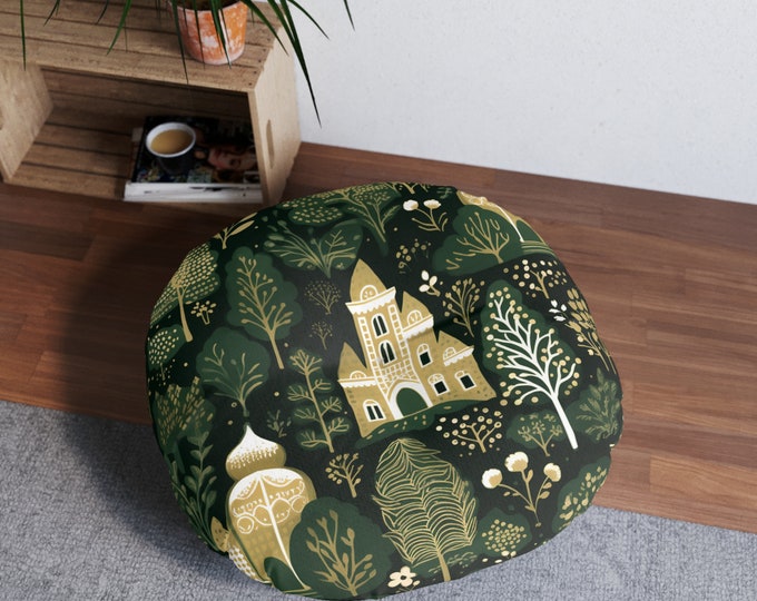 Charming Scandinavian GREEN FLOOR PILLOW (30 x 30), Green Floor Cushion, Scandinavian Floor Pillow, Scandinavian Floor Cushion