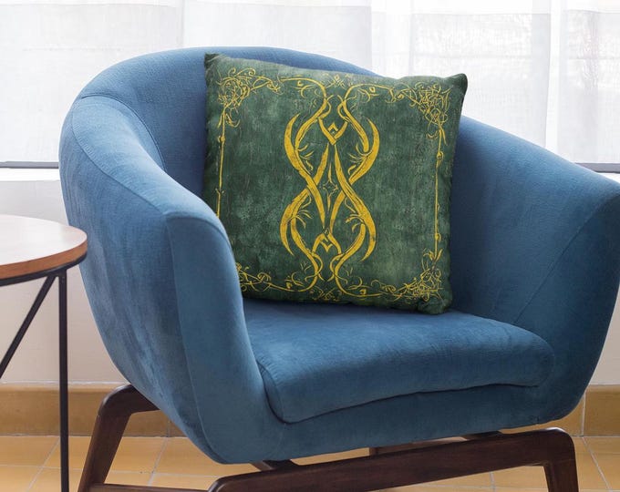 Elvish Fantasy Pillow (16 x 16 & 20 x 20), Fairytale Pillow, Fairycore Pillow, LOTR Inspired Pillow, Goblincore Pillow, Whimsical Pillow