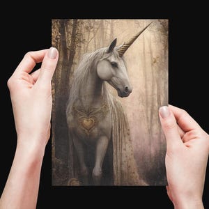 CARTÃO DE DIA DOS NAMORADOS DE UNICÓRNIO GÓTICO, Cartão-postal de Dia dos Namorados de Unicórnio, Cartão de Dia dos Namorados Caprichoso, Cartão-postal de Dia dos Namorados de Fantasia, Dia dos Namorados Fairycore