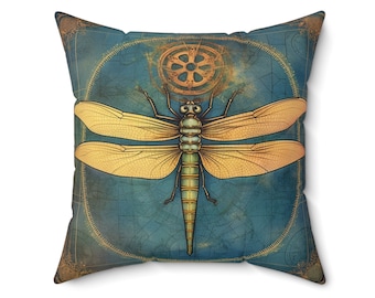 DRAGONFLY ACCENT PILLOW, Dragonfly Cushion, Cottagecore Cushion, Dragonfly lover pillow, Dragonfly Lover Cushion, Goblincore Pillow Gift